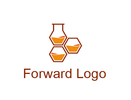 honeycomb and flask icon
