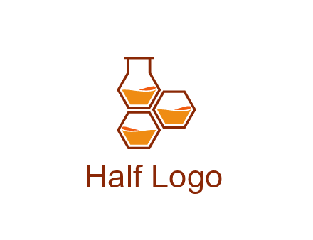 honeycomb and flask icon