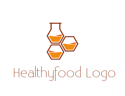 honeycomb and flask icon