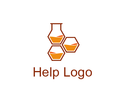 honeycomb and flask icon