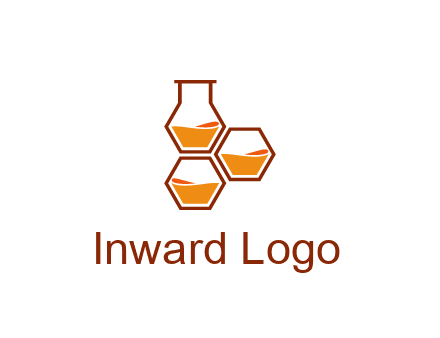 honeycomb and flask icon