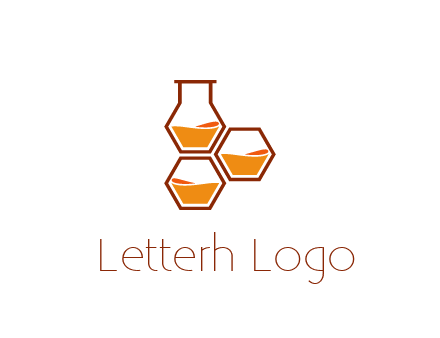 honeycomb and flask icon