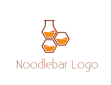 honeycomb and flask icon
