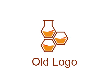 honeycomb and flask icon