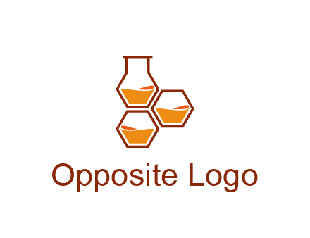 honeycomb and flask icon