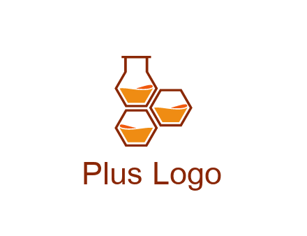 honeycomb and flask icon