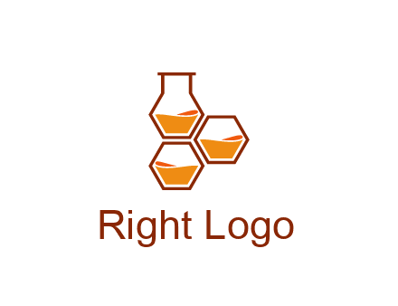 honeycomb and flask icon
