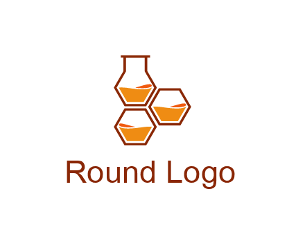 honeycomb and flask icon