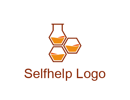 honeycomb and flask icon