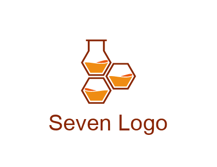 honeycomb and flask icon