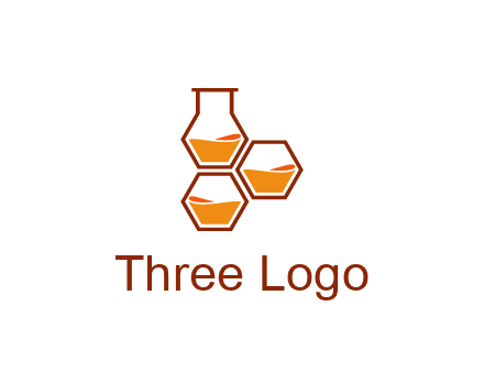 honeycomb and flask icon