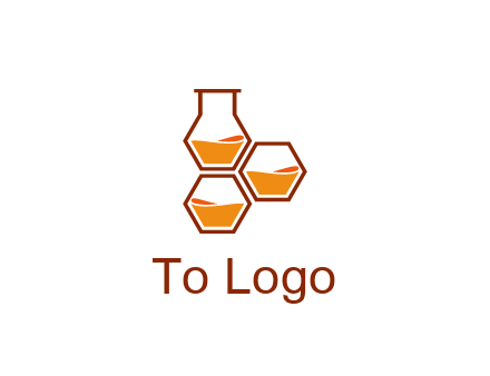 honeycomb and flask icon