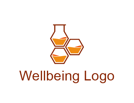 honeycomb and flask icon