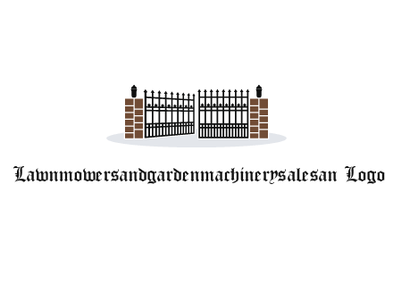 bricks and iron gate illustration