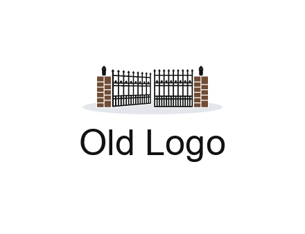 bricks and iron gate illustration