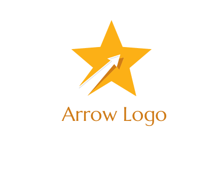 arrow going up in star logo