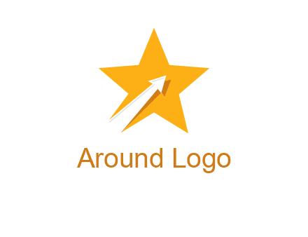 arrow going up in star logo