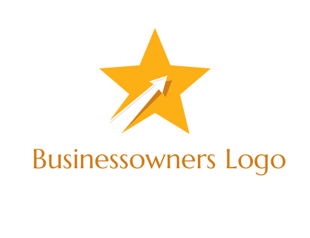 arrow going up in star logo