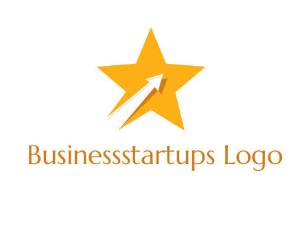 arrow going up in star logo
