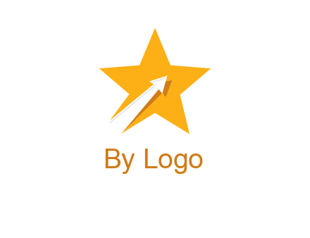 arrow going up in star logo