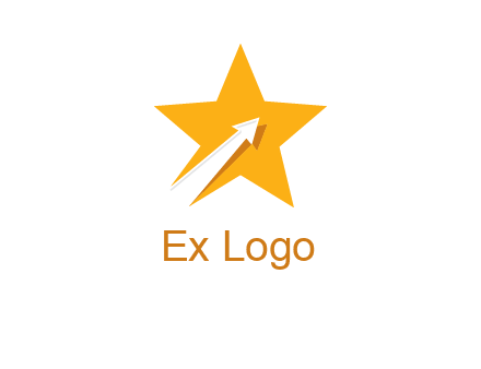 arrow going up in star logo
