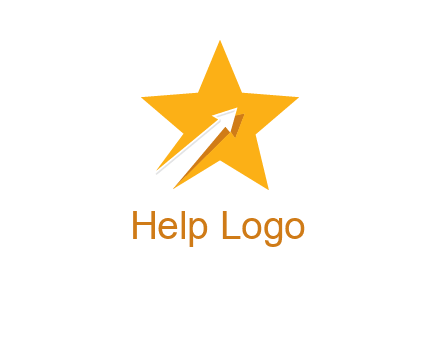 arrow going up in star logo
