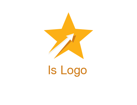 arrow going up in star logo