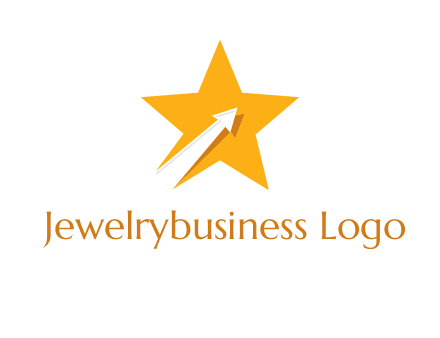 arrow going up in star logo