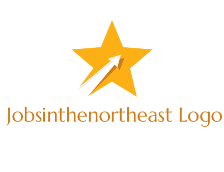 arrow going up in star logo