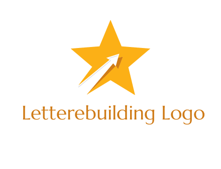 arrow going up in star logo
