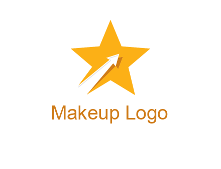 arrow going up in star logo