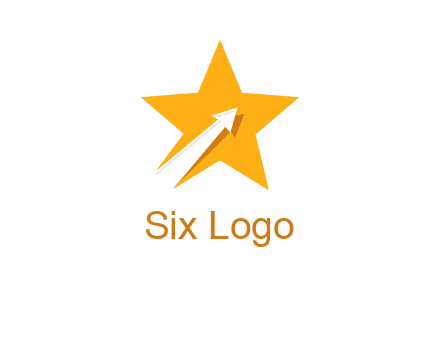 arrow going up in star logo