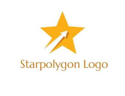 arrow going up in star logo