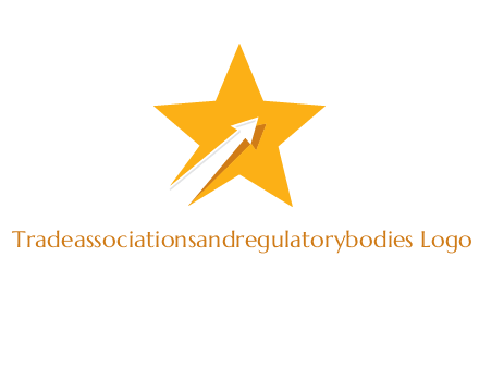 arrow going up in star logo
