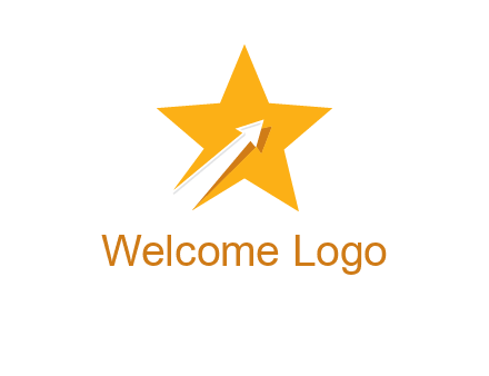 arrow going up in star logo