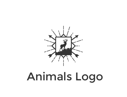 deer and arrow emblem logo
