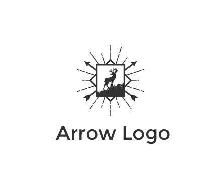 deer and arrow emblem logo