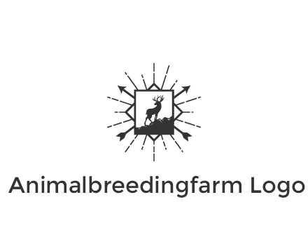 deer and arrow emblem logo