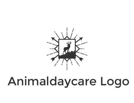 deer and arrow emblem logo