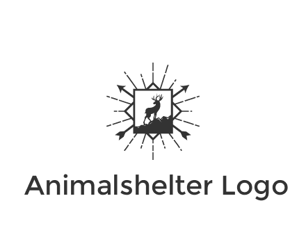 deer and arrow emblem logo