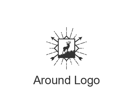 deer and arrow emblem logo