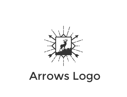 deer and arrow emblem logo