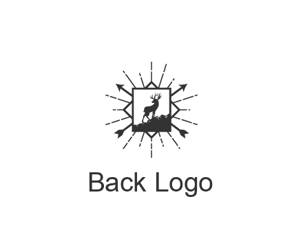 deer and arrow emblem logo