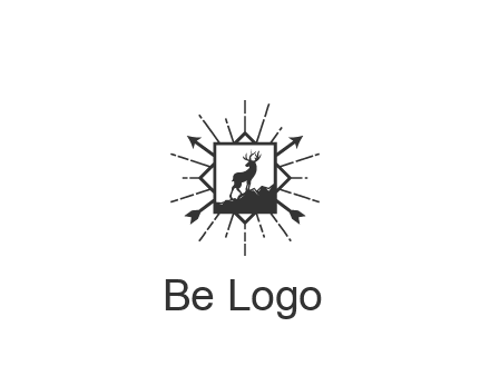 deer and arrow emblem logo