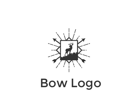 deer and arrow emblem logo