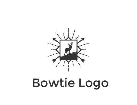 deer and arrow emblem logo