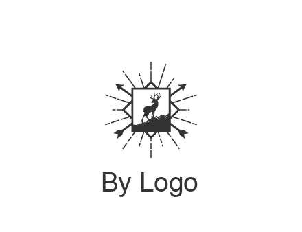deer and arrow emblem logo