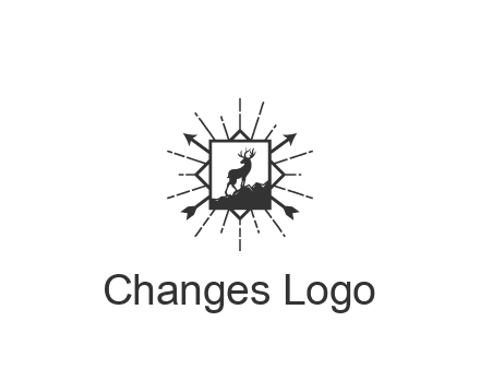 deer and arrow emblem logo