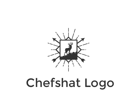 deer and arrow emblem logo