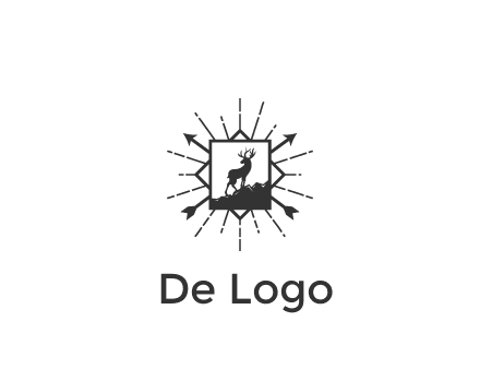 deer and arrow emblem logo